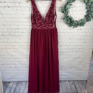 LULUS Lace Overlay Dress Style DJ18188B Size Large